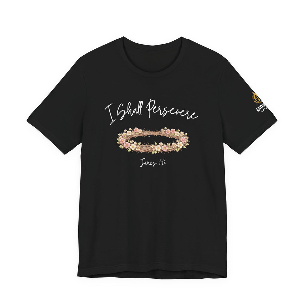 James 1:12 - "Crown of Life" (Ladies) (Design on Front/Logo on Sleeve)