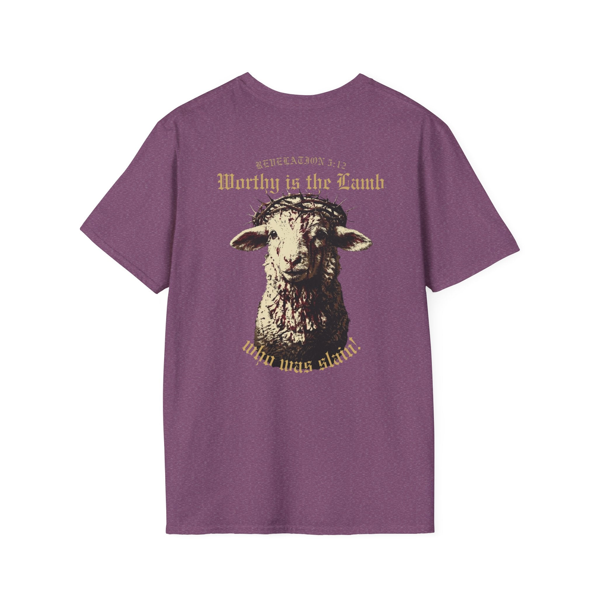 Revelation 5:12 - "Worthy is the Lamb" (Design on Back/Logo on Front)