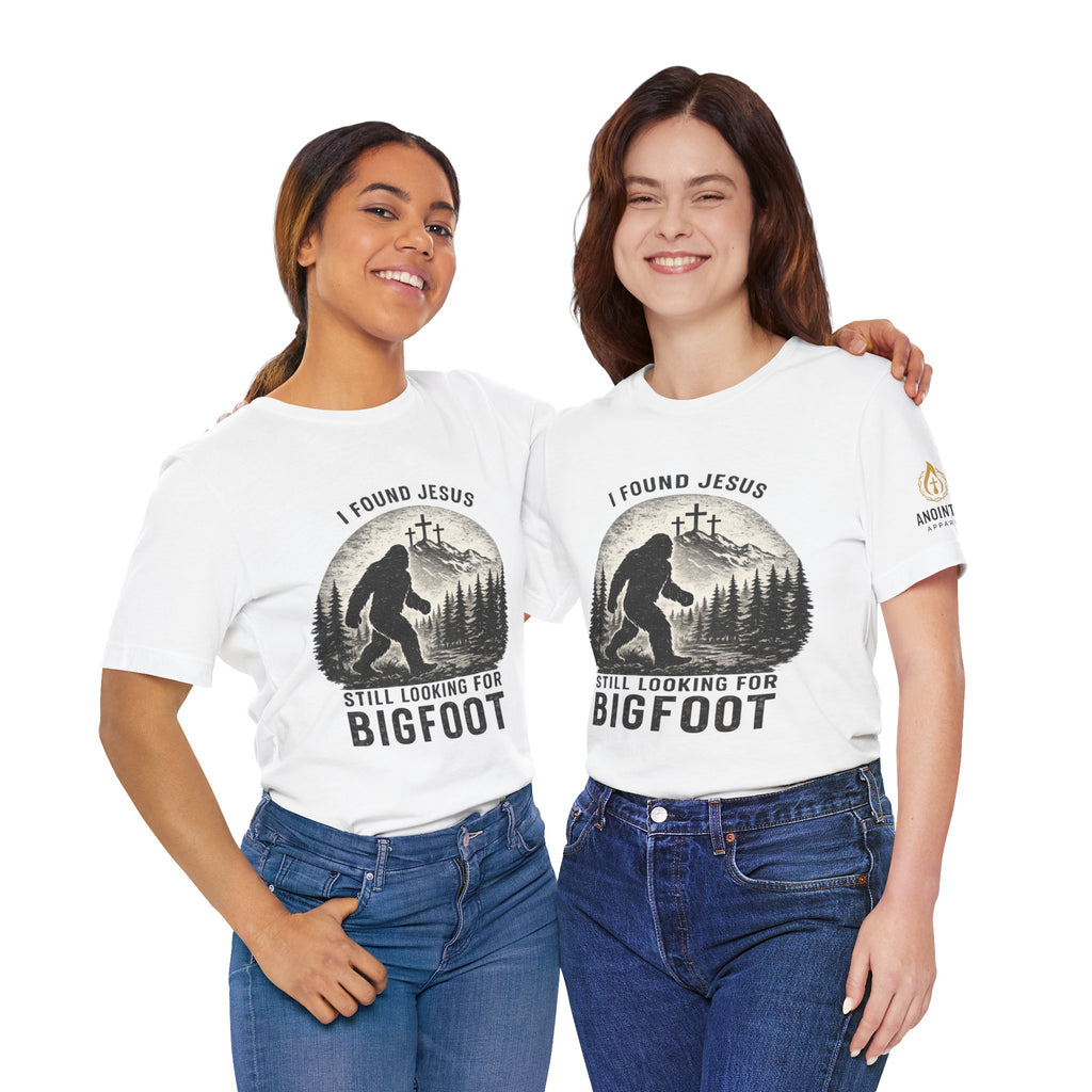 "Jesus and Bigfoot" (Design on Front/Logo on Sleeve)