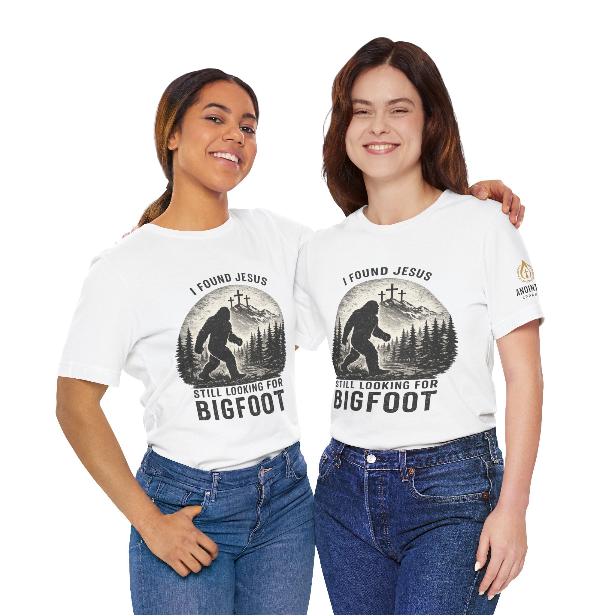 "Jesus and Bigfoot" (Design on Front/Logo on Sleeve)