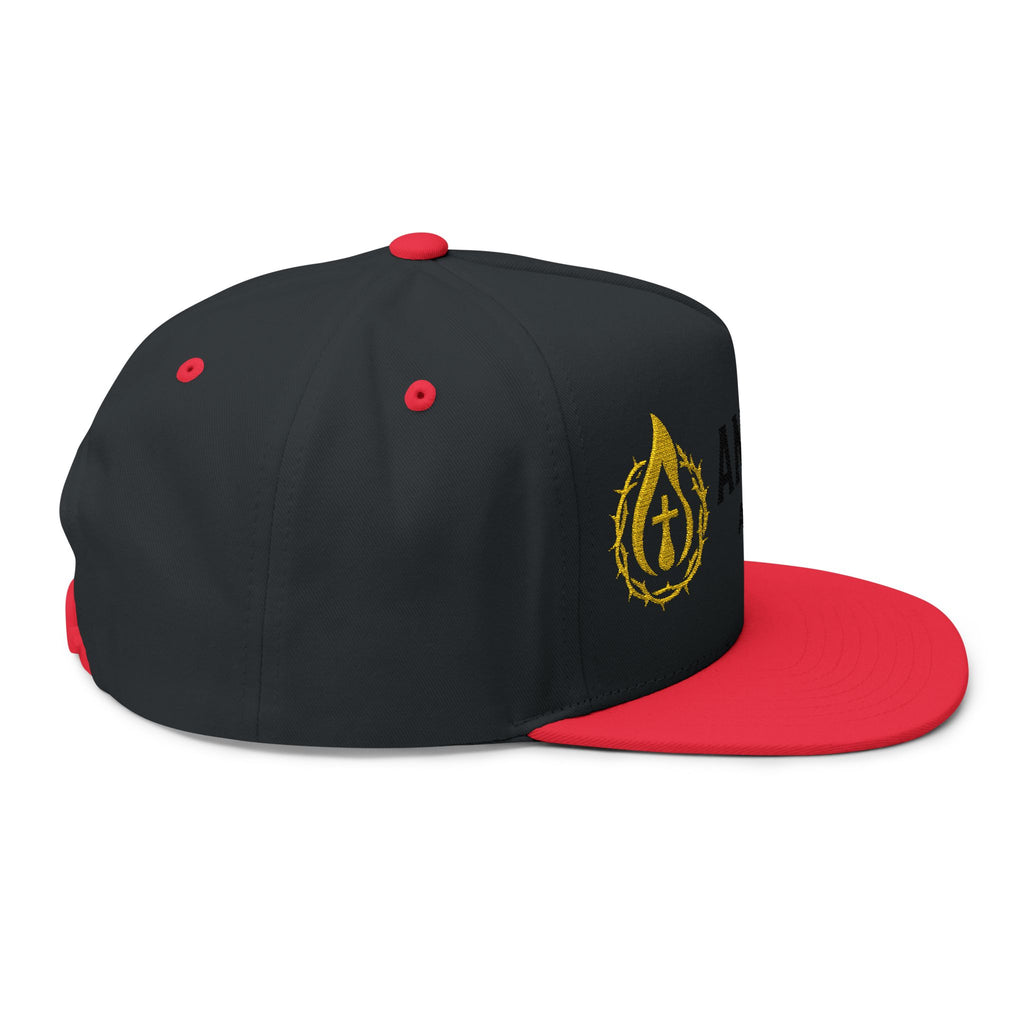 Flat Bill Snapback (Black/No Outline)