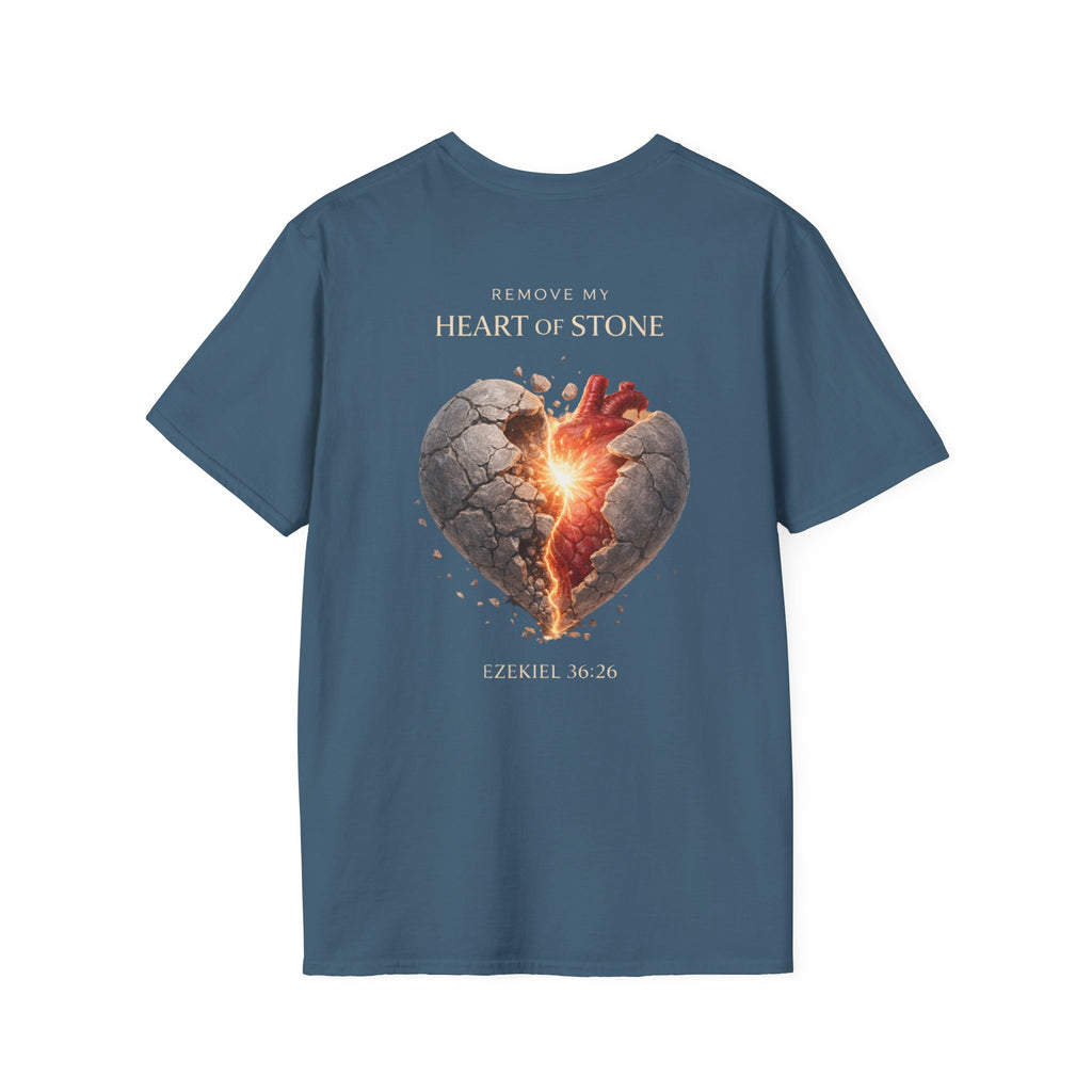 Ezekiel 36:26 - "Heart of Flesh" (Ladies) (Design on Back/Logo on Front)