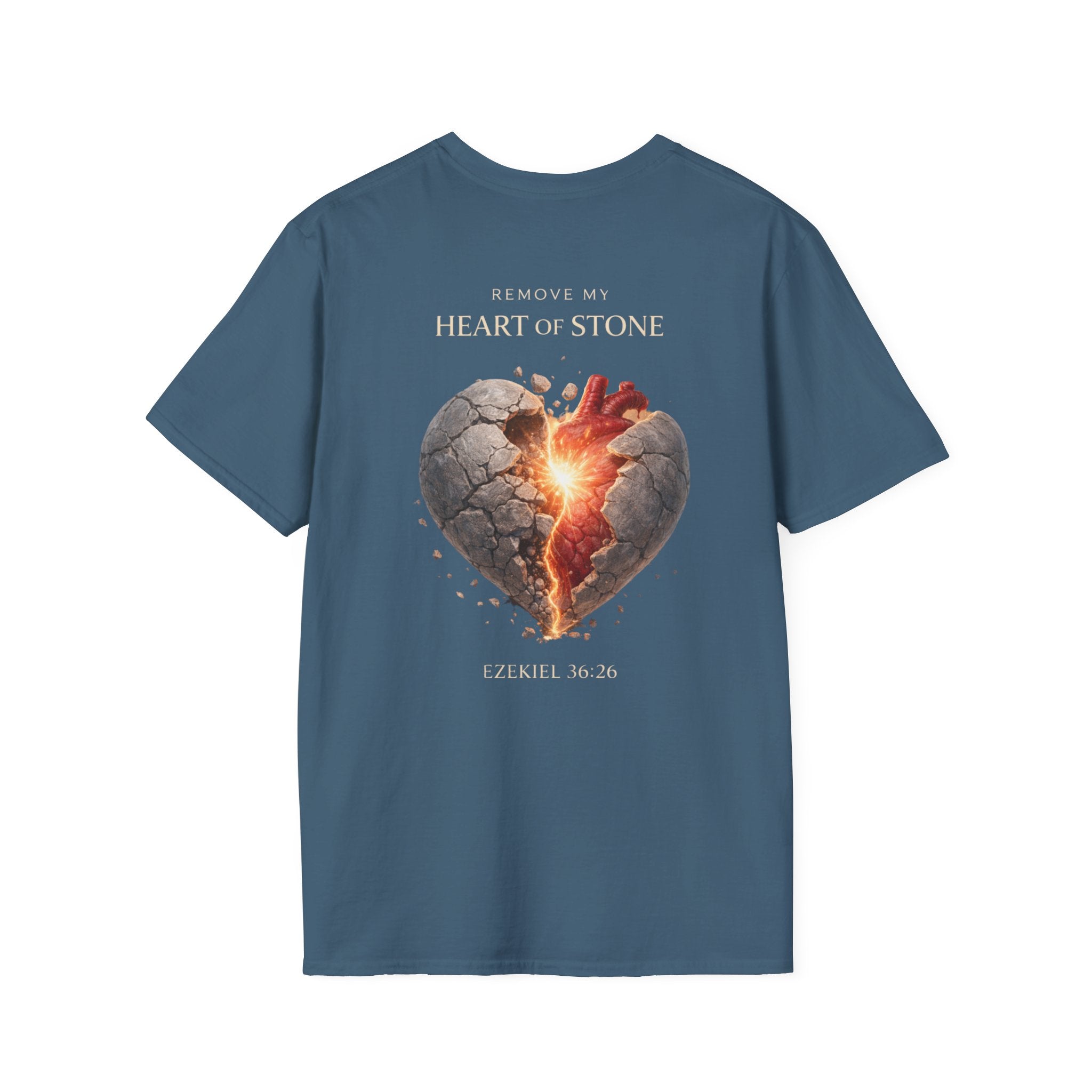 Ezekiel 36:26 - "Heart of Flesh" (Ladies) (Design on Back/Logo on Front)