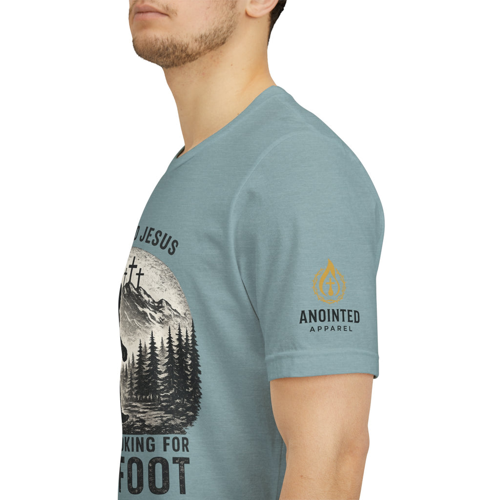 "Jesus and Bigfoot" (Design on Front/Logo on Sleeve)