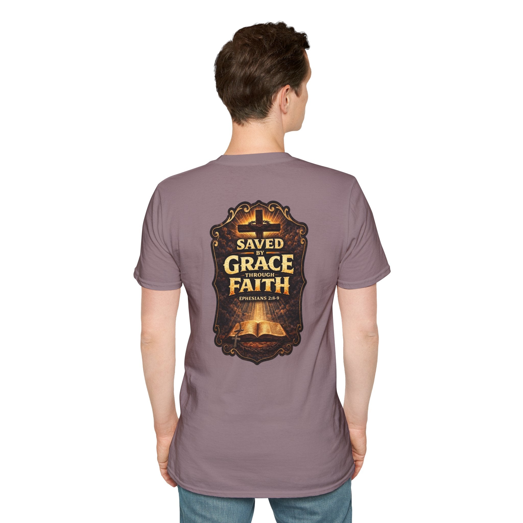 "Saved by Grace" (Design on Back/Logo on Front)
