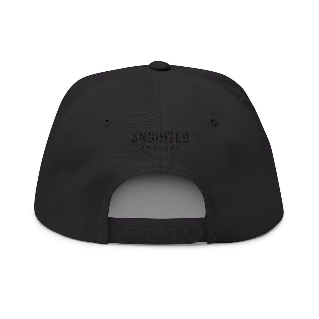 Signature Series "YHWH" (Black) Flat Bill Snap Back (Triple Embroidered)