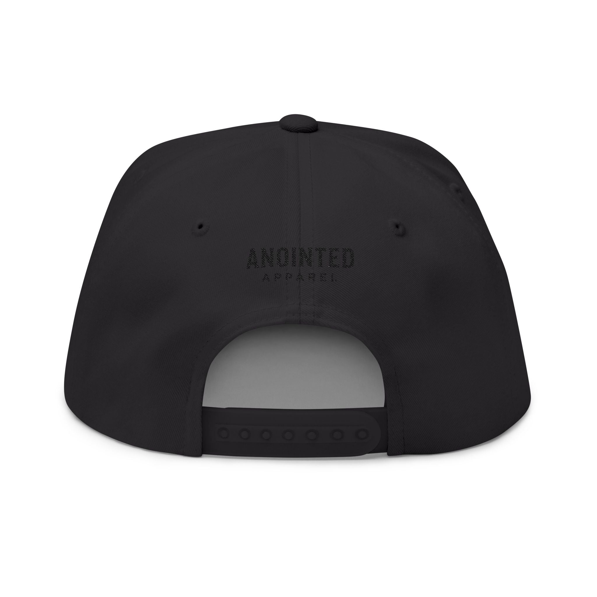 Signature Series "YHWH" (Black) Flat Bill Snap Back (Triple Embroidered)