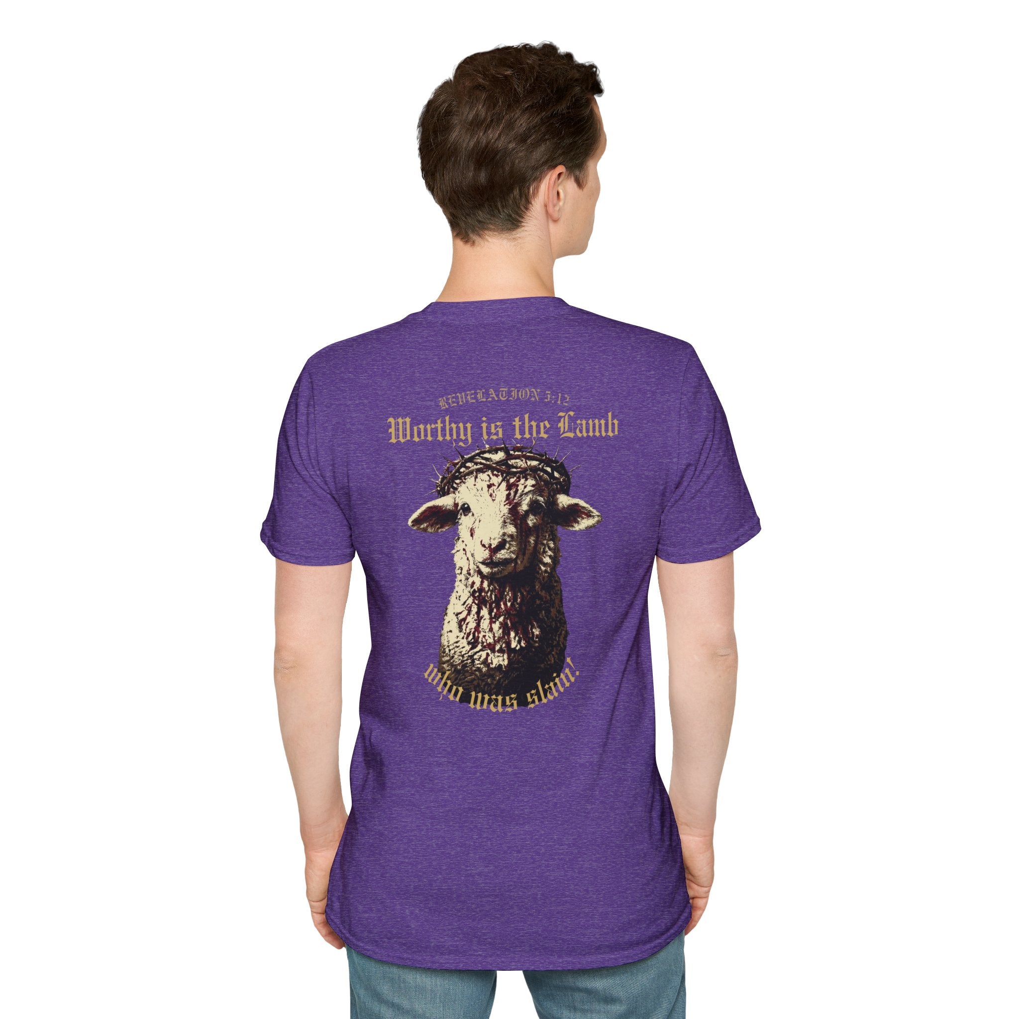 Revelation 5:12 - "Worthy is the Lamb" (Design on Back/Logo on Front)