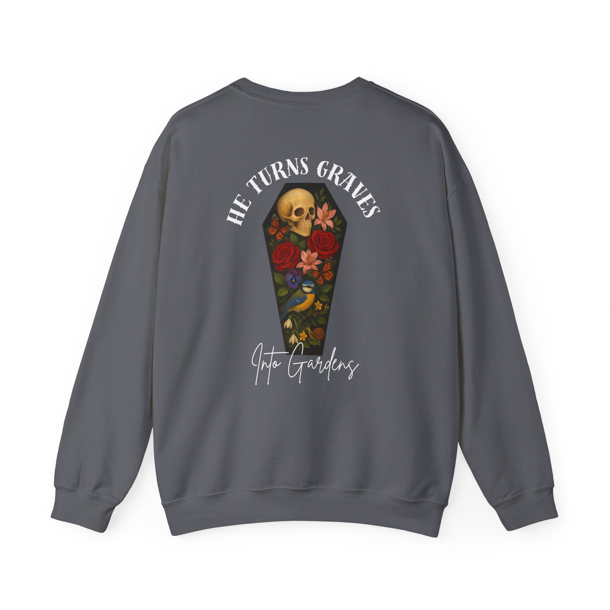 Graves Into Gardens Crewneck Sweatshirt (Design on Back/Logo on Front)