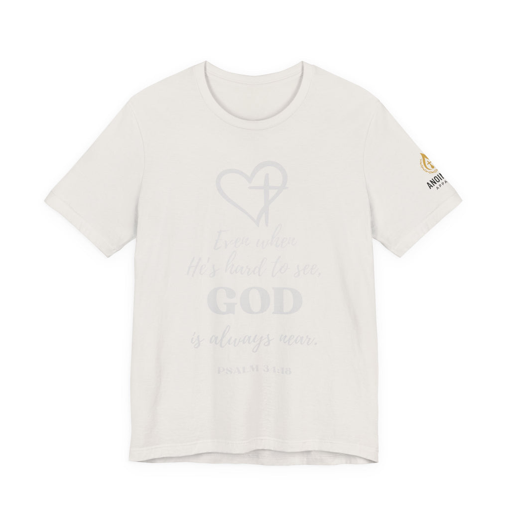 "God is Near" (Ladies) (Design on Front/Logo on Sleeve)