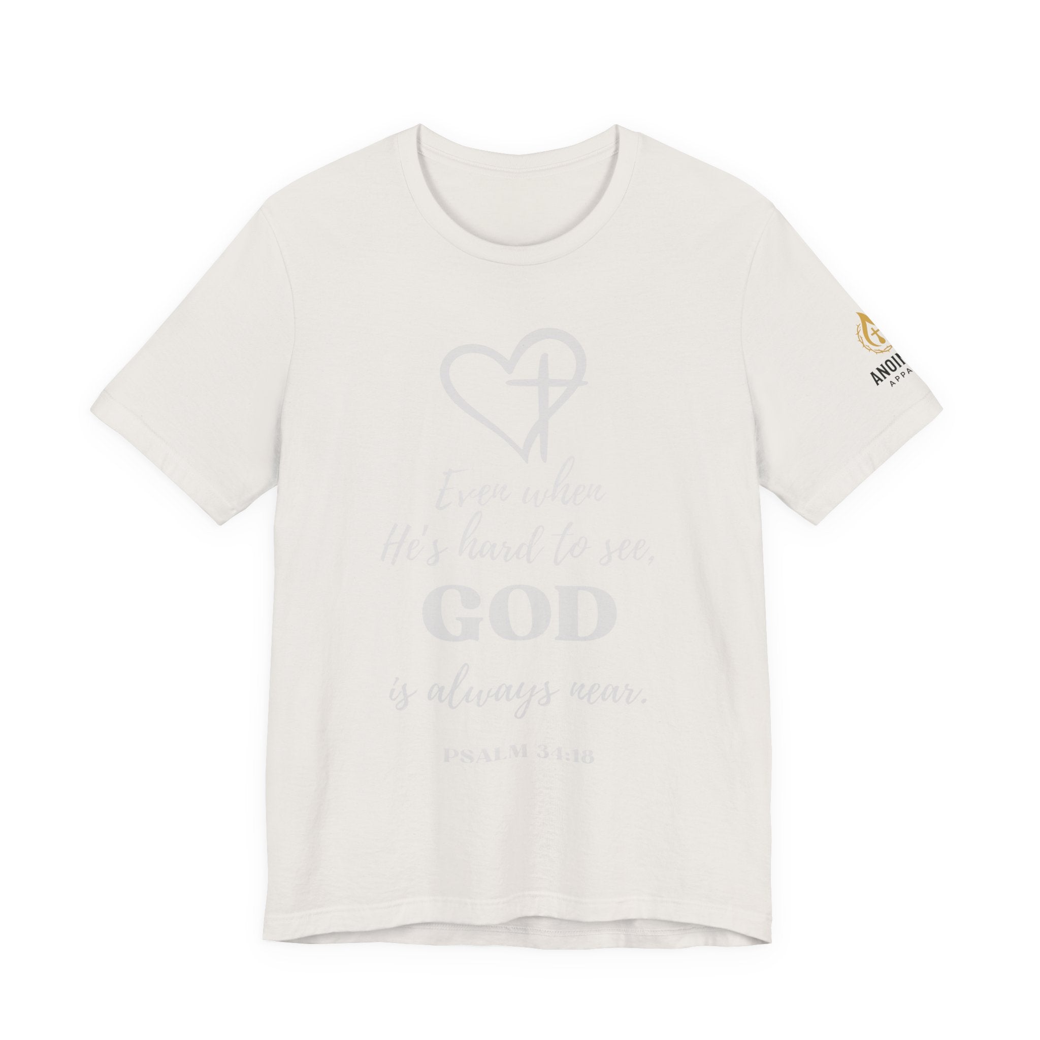 "God is Near" (Ladies) (Design on Front/Logo on Sleeve)