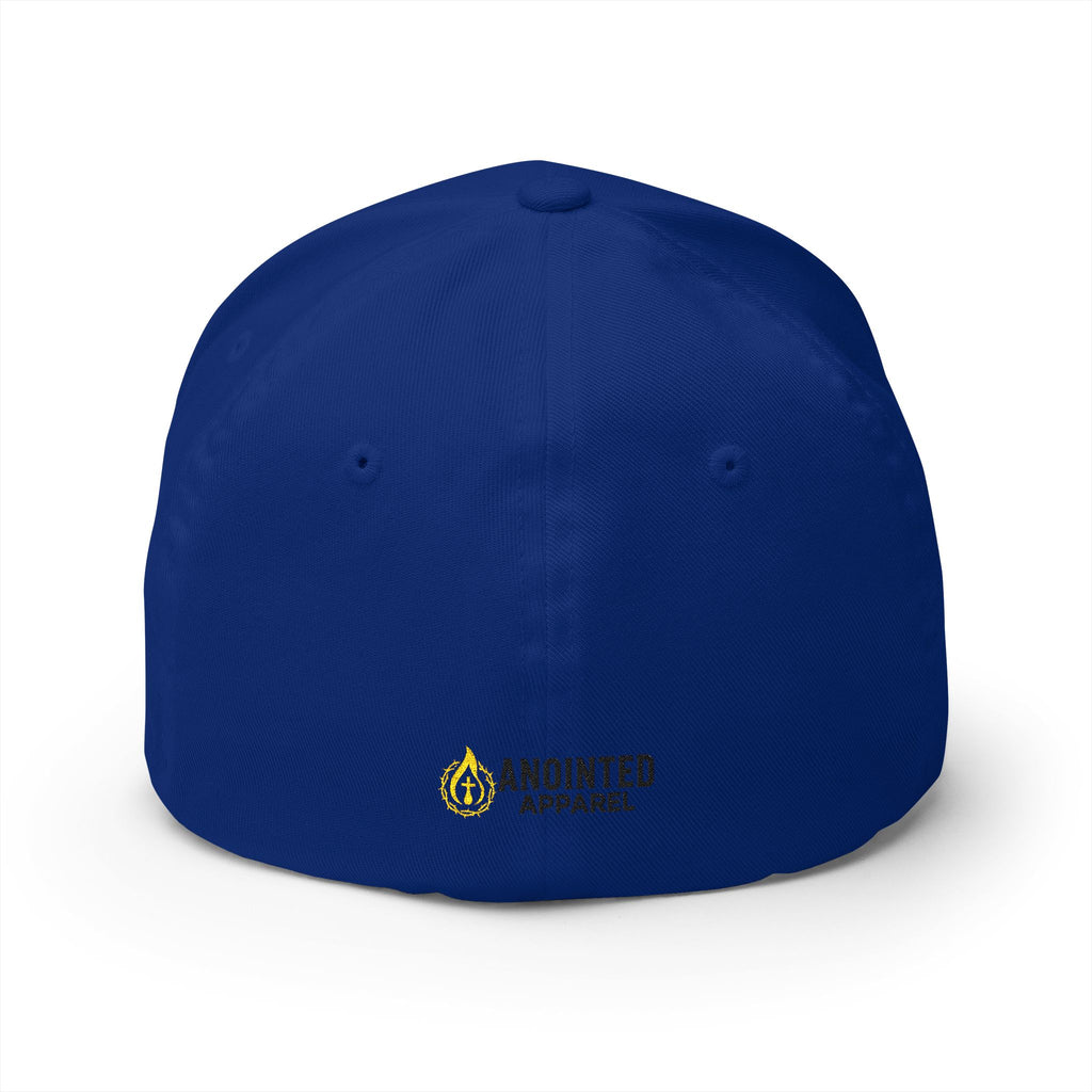 "YHWH" FlexFit Closed-Back (Black) (Embroidered Front/Back)