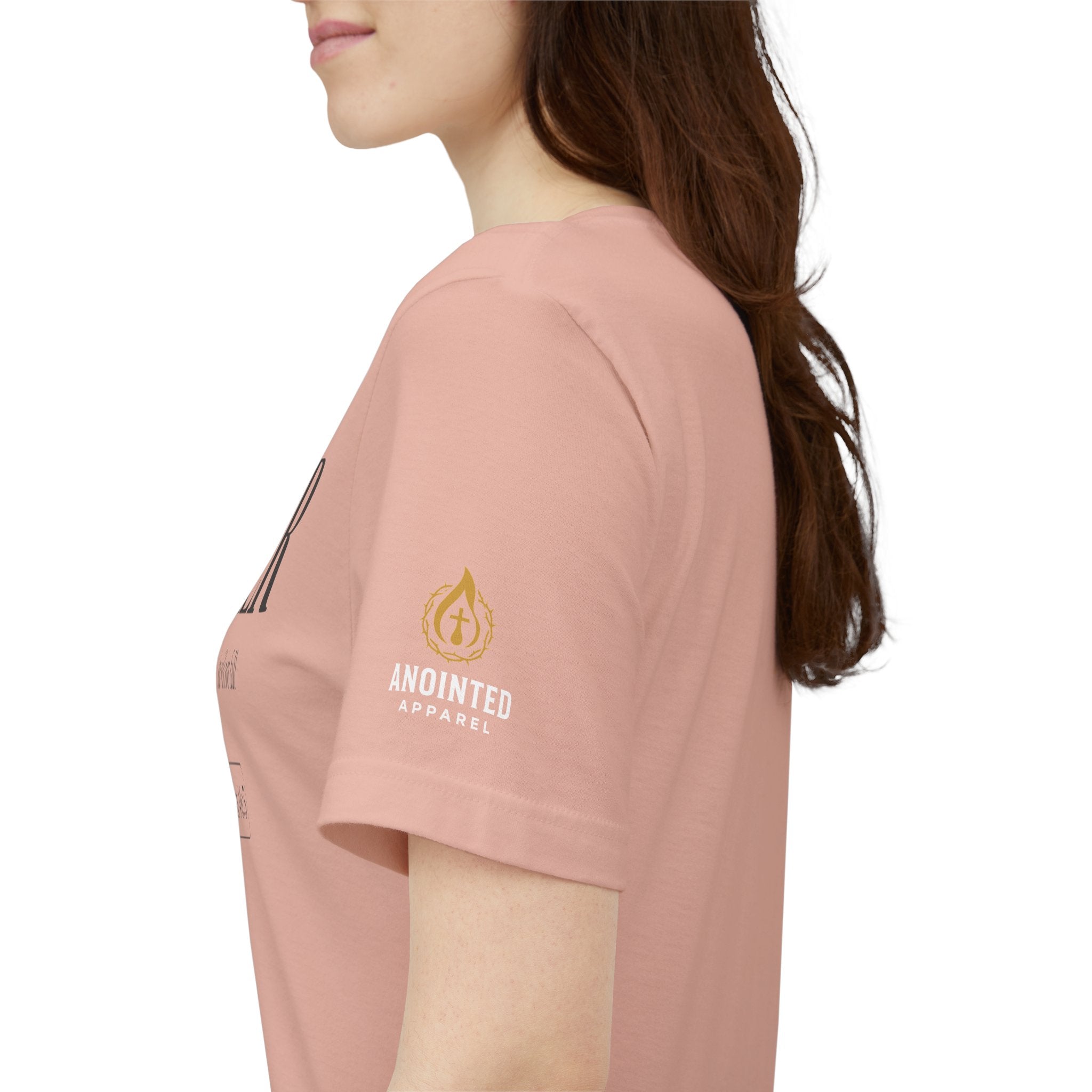 Psalm 46:5 - "God is Within Her" (Ladies) (Design on Front/Logo on Sleeve)