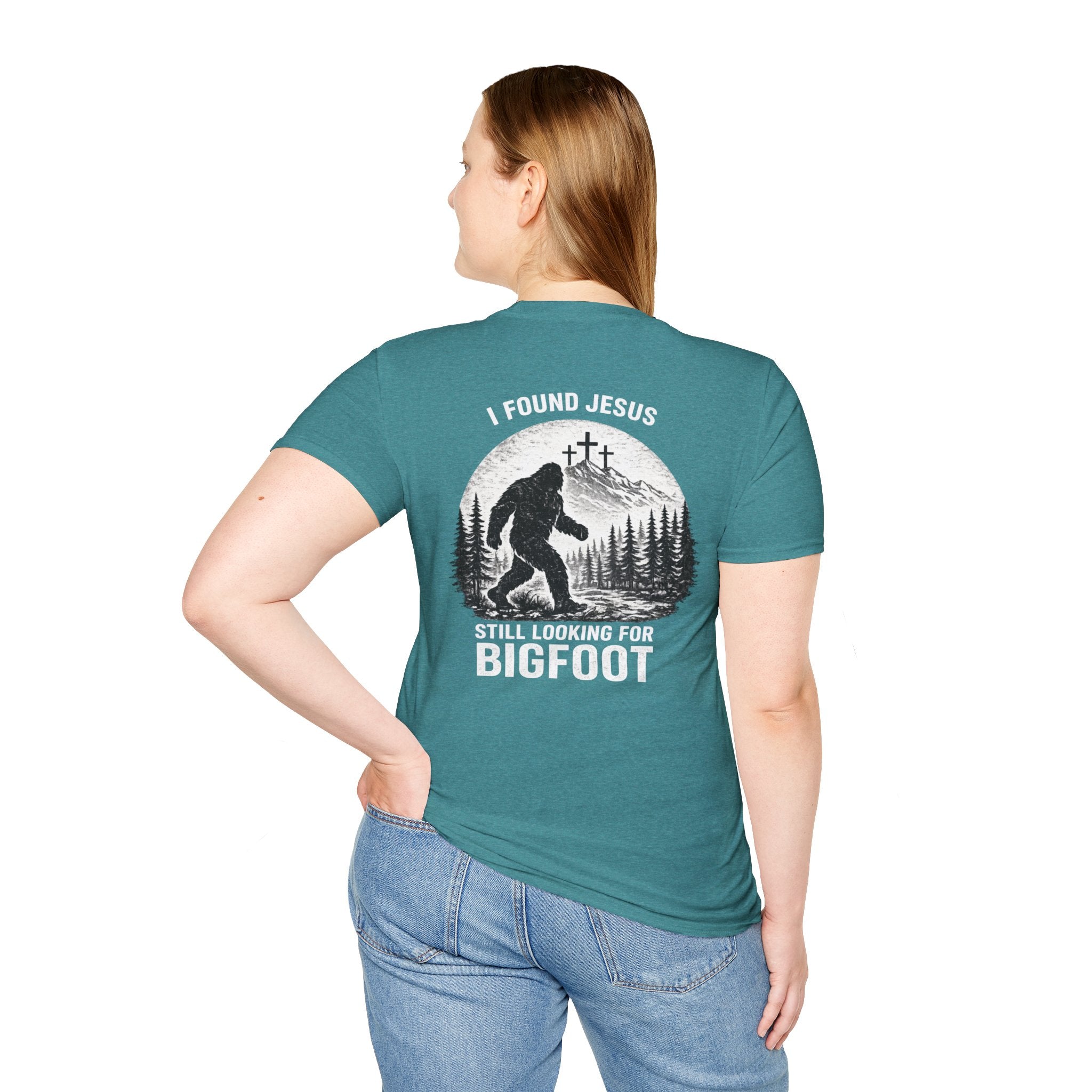 "Jesus and Bigfoot" (Design on Back/Logo on Front)