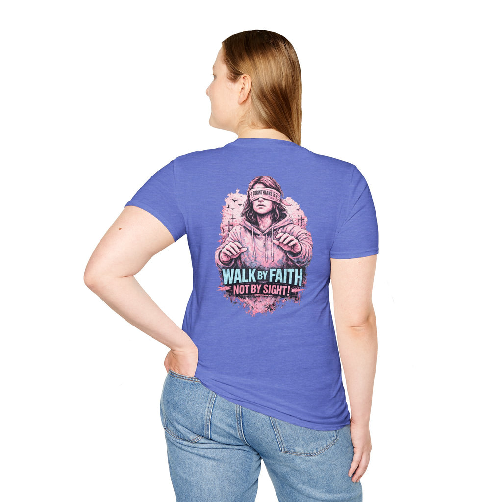 "Walk by Faith" (Ladies) (Design on Back/Logo on Front)