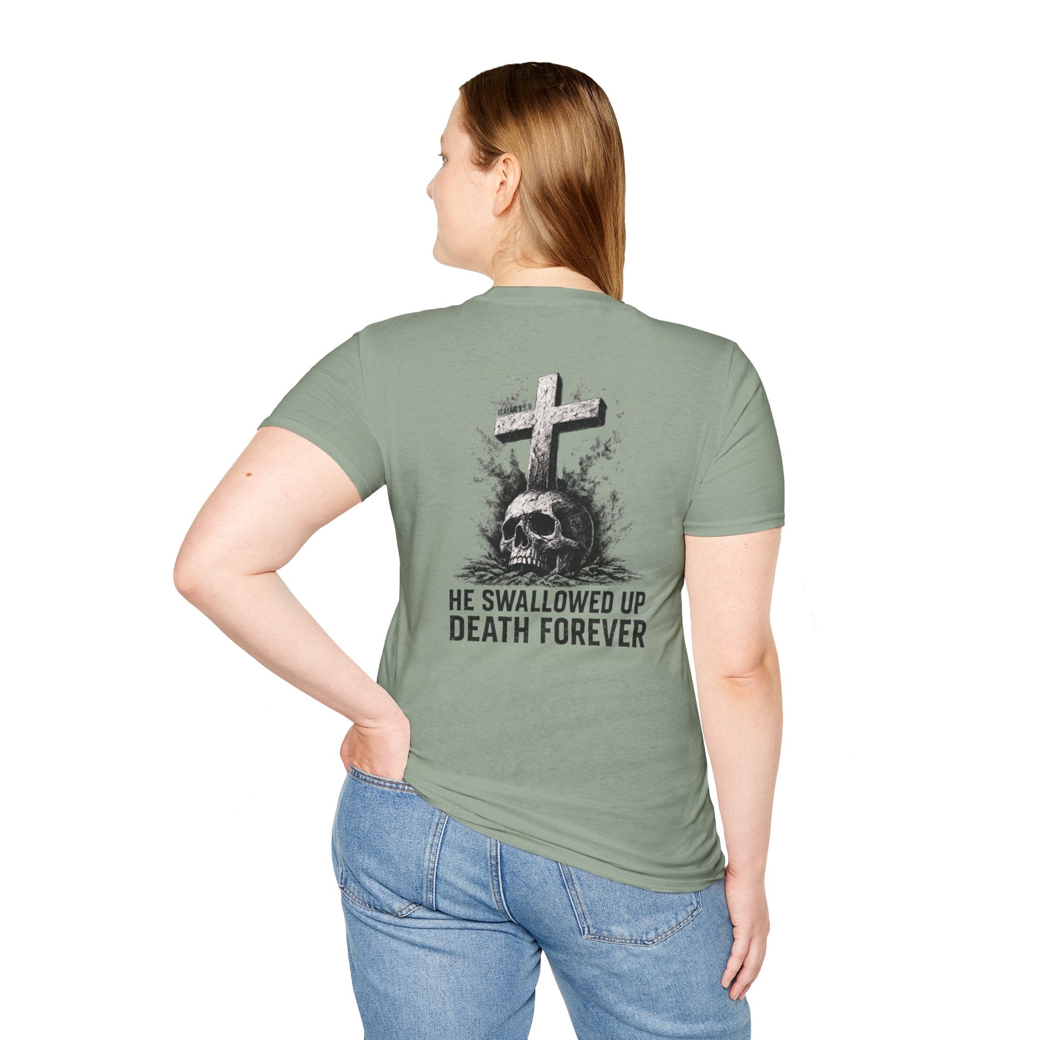 "Swallowed Death" (Dark) (Design on Back/Logo on Front)