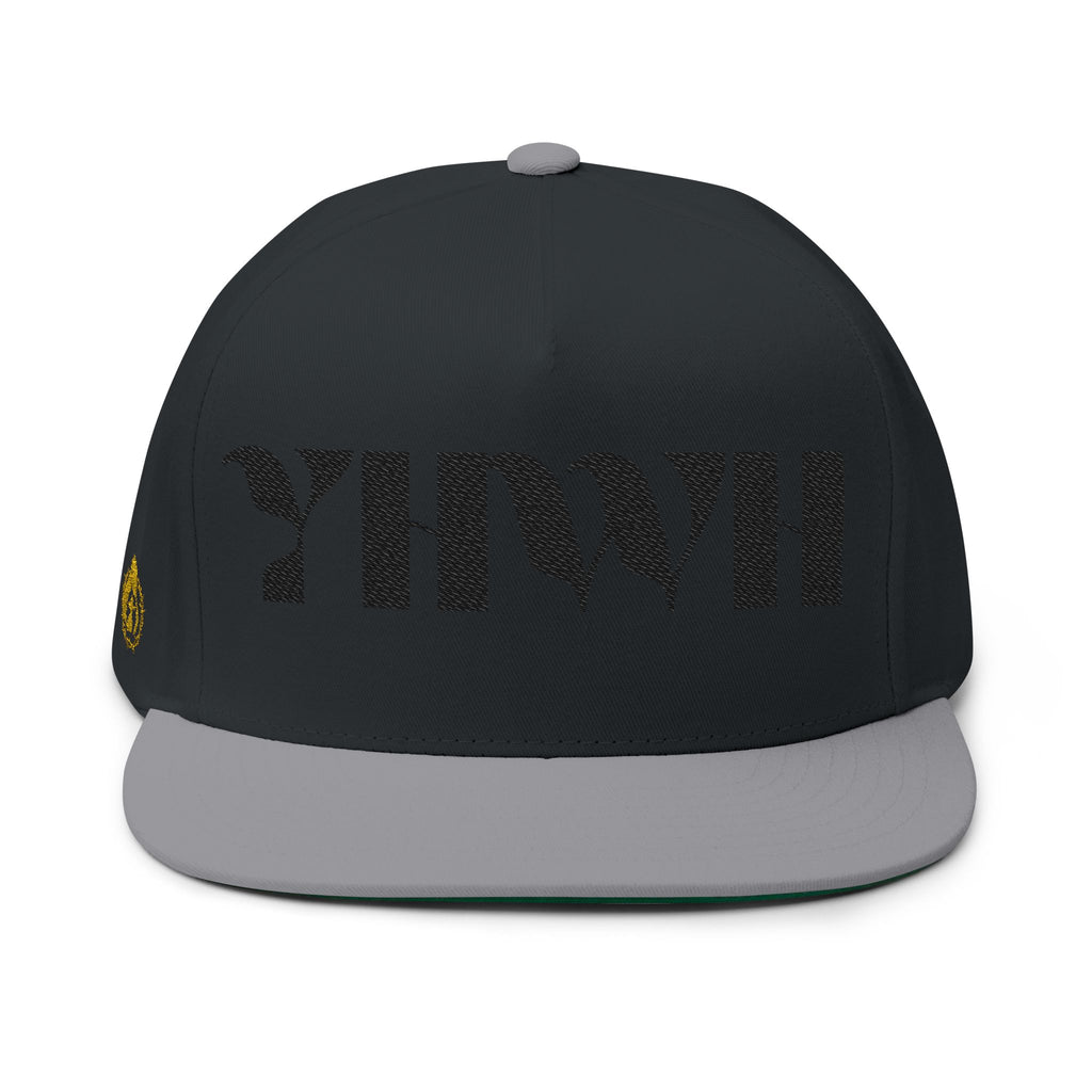 Signature Series "YHWH" (Black) Flat Bill Snap Back (Triple Embroidered)