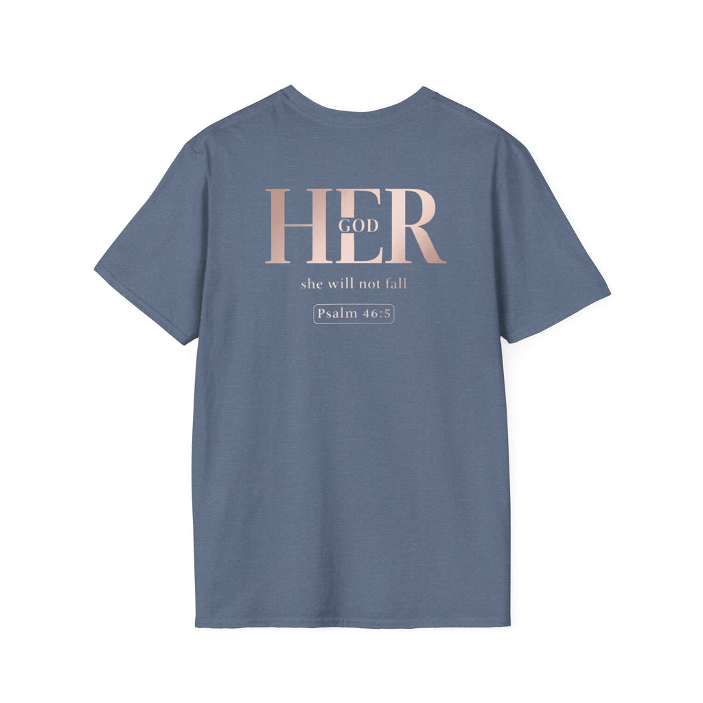 Psalm 46:5 - "God is Within Her" (Ladies) (Design on Back/Logo on Front)
