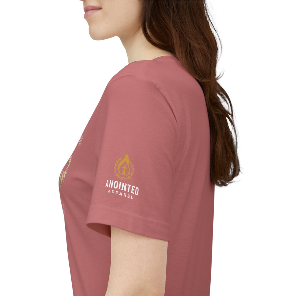 James 1:12 - "Crown of Life" (Ladies) (Design on Front/Logo on Sleeve)