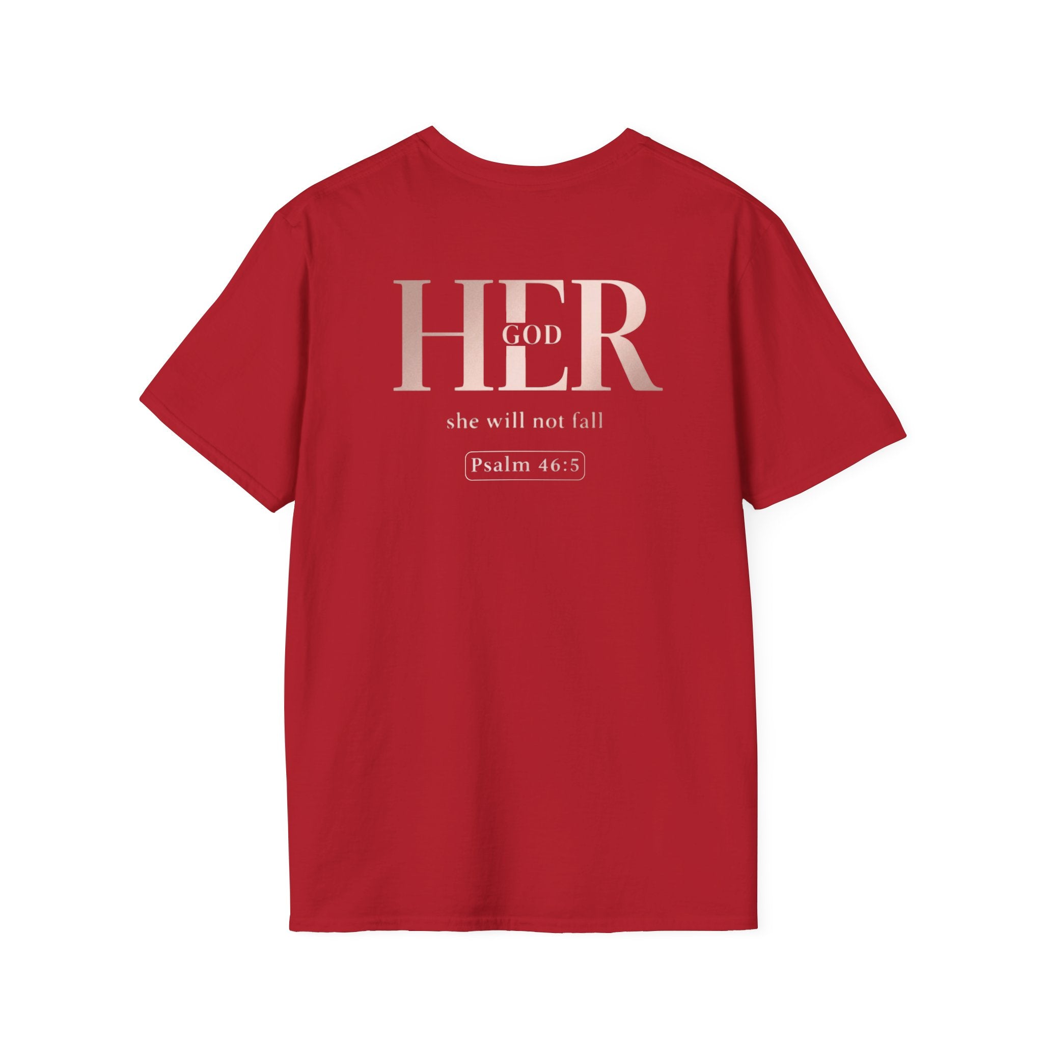 Psalm 46:5 - "God is Within Her" (Ladies) (Design on Back/Logo on Front)