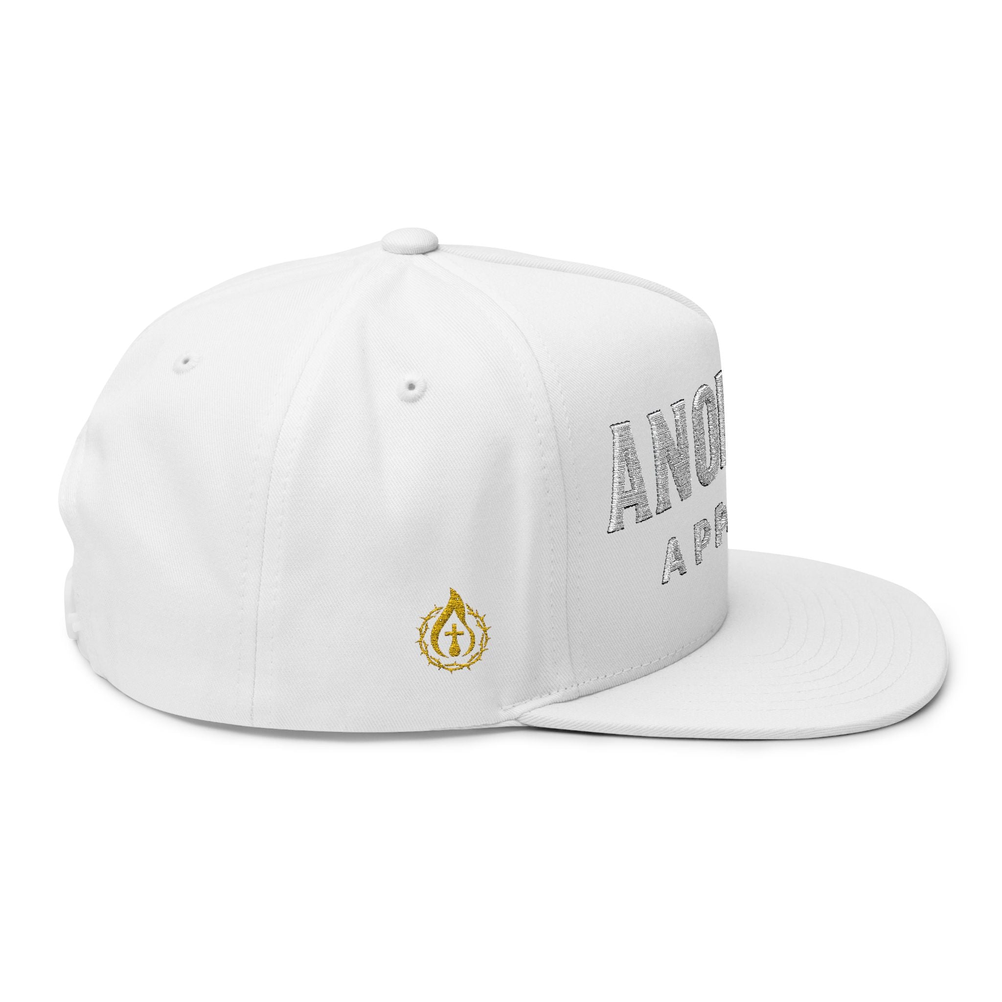 Halo Series "Anointed" Flat Bill Snapback (White Lettering/Black Outline) (Embroidered Front/Side)
