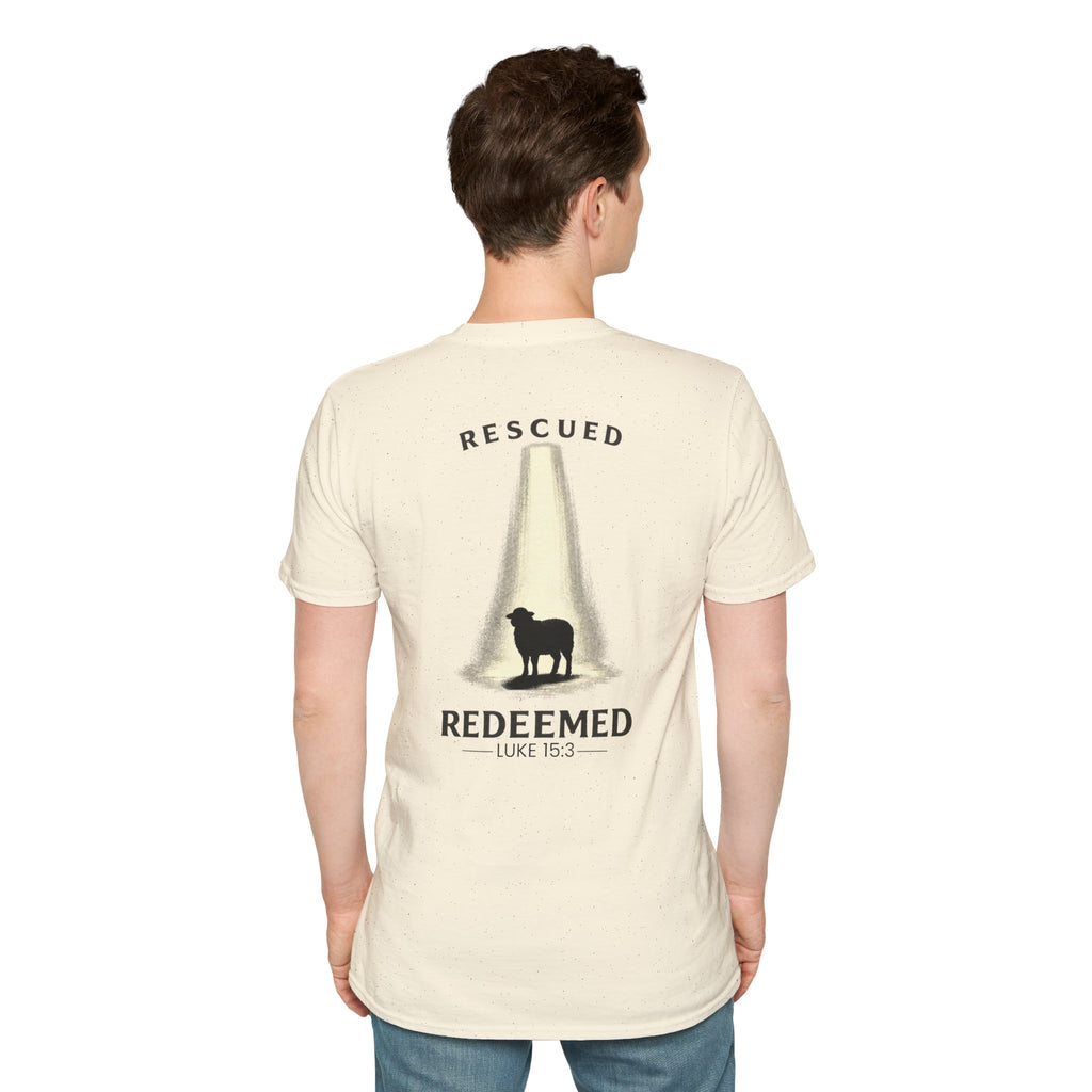 "Rescued and Redeemed" - Black Sheep Edition (Design on Back/Logo on Front)