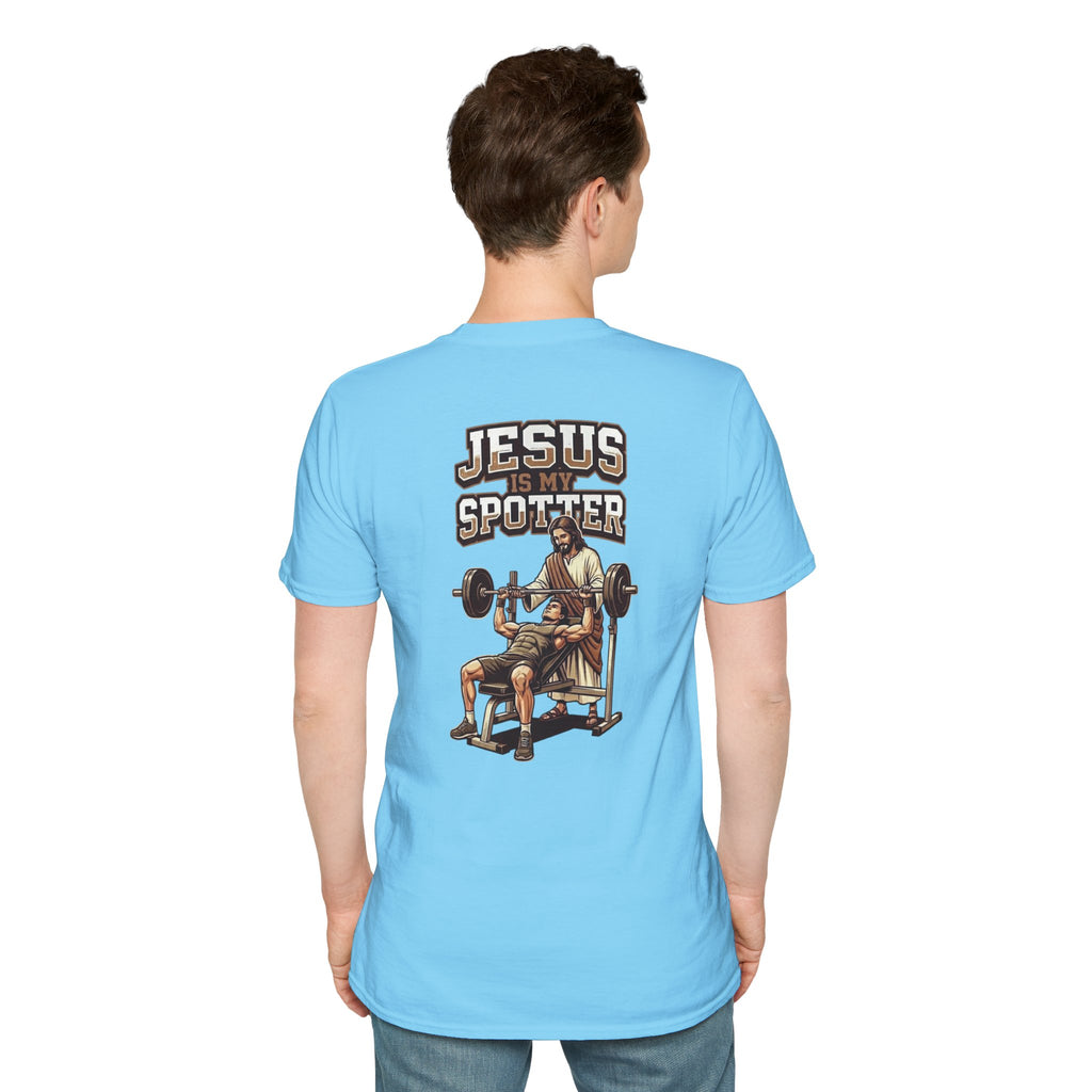 "Jesus Is My Spotter" (Design on Back/Logo on Front)