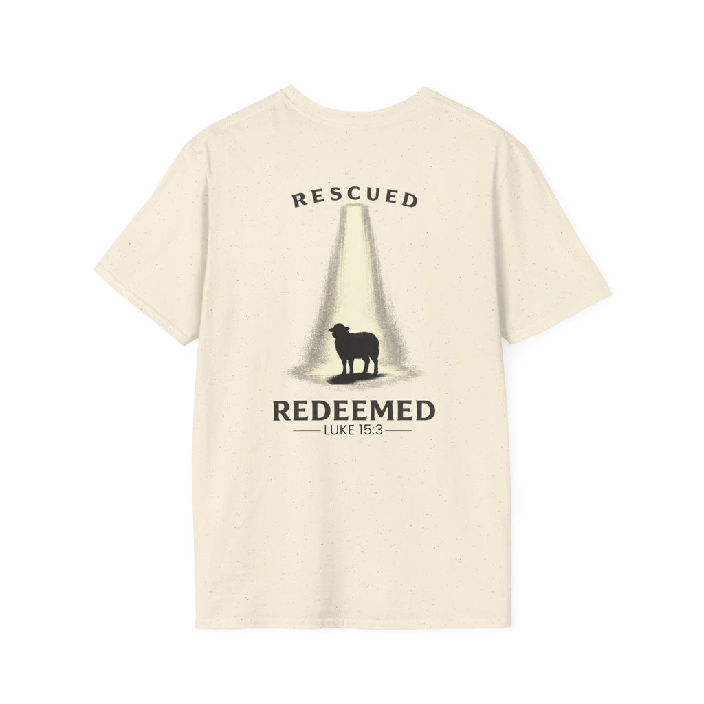 "Rescued and Redeemed" - Black Sheep Edition (Design on Back/Logo on Front)