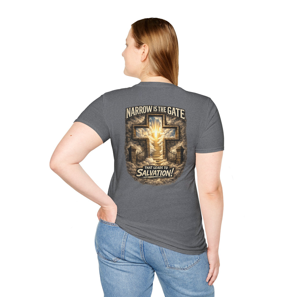 "The Narrow Gate" (Design on Back/Logo on Front)