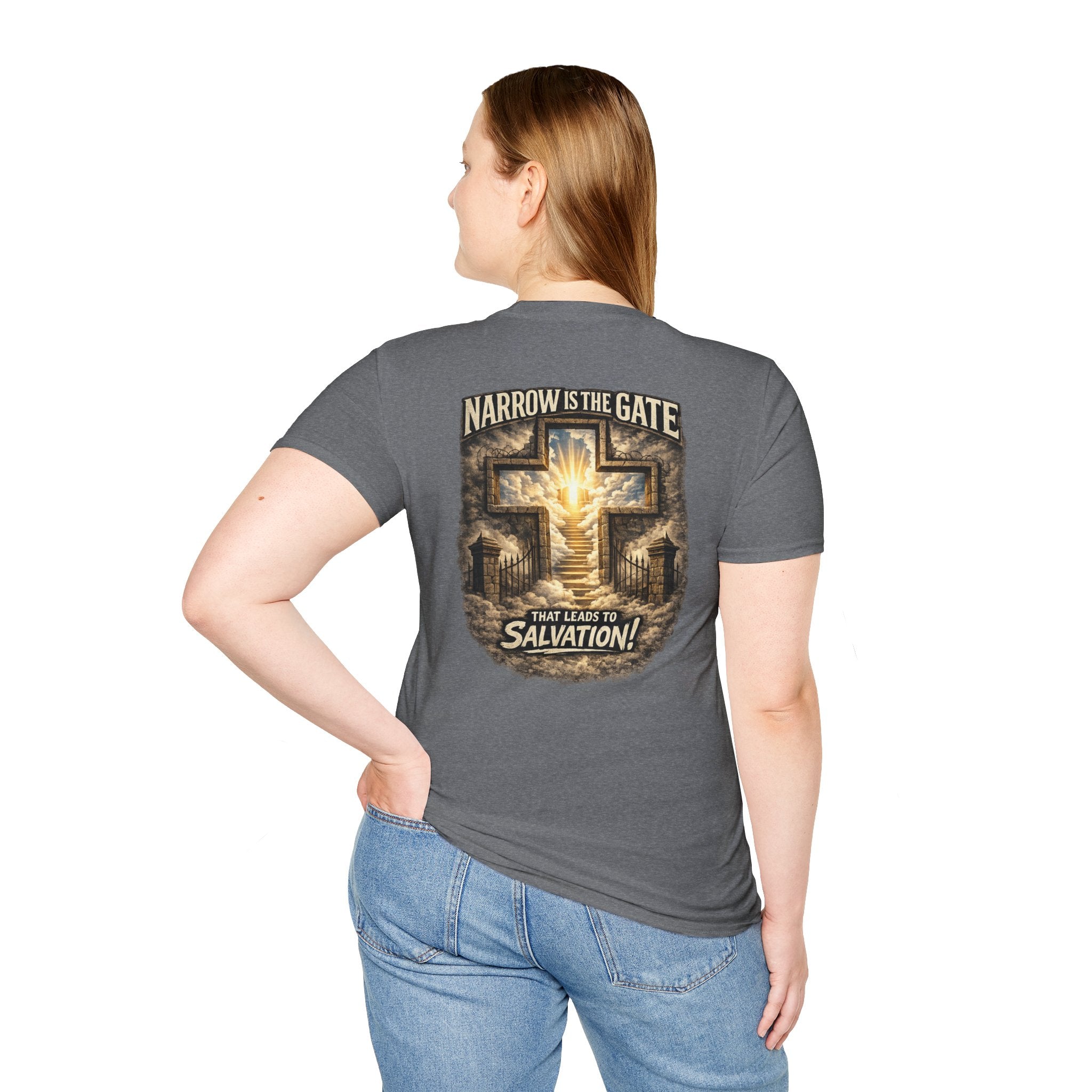"The Narrow Gate" (Design on Back/Logo on Front)