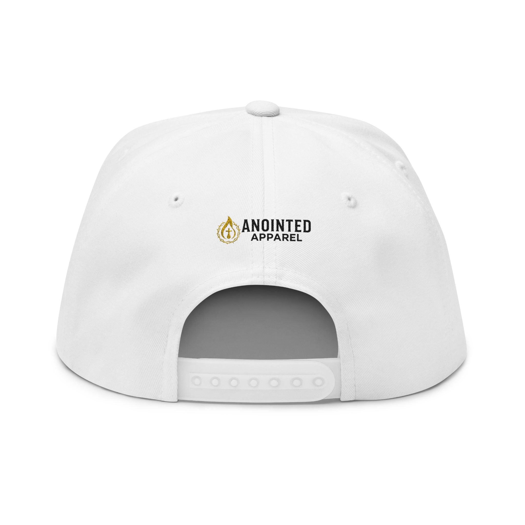 "YHWH" (Black) Flat Bill Snapback (Embroidered Front/Back)