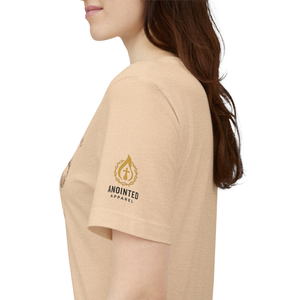 James 1:12 - "Crown of Life" (Ladies) (Design on Front/Logo on Sleeve)