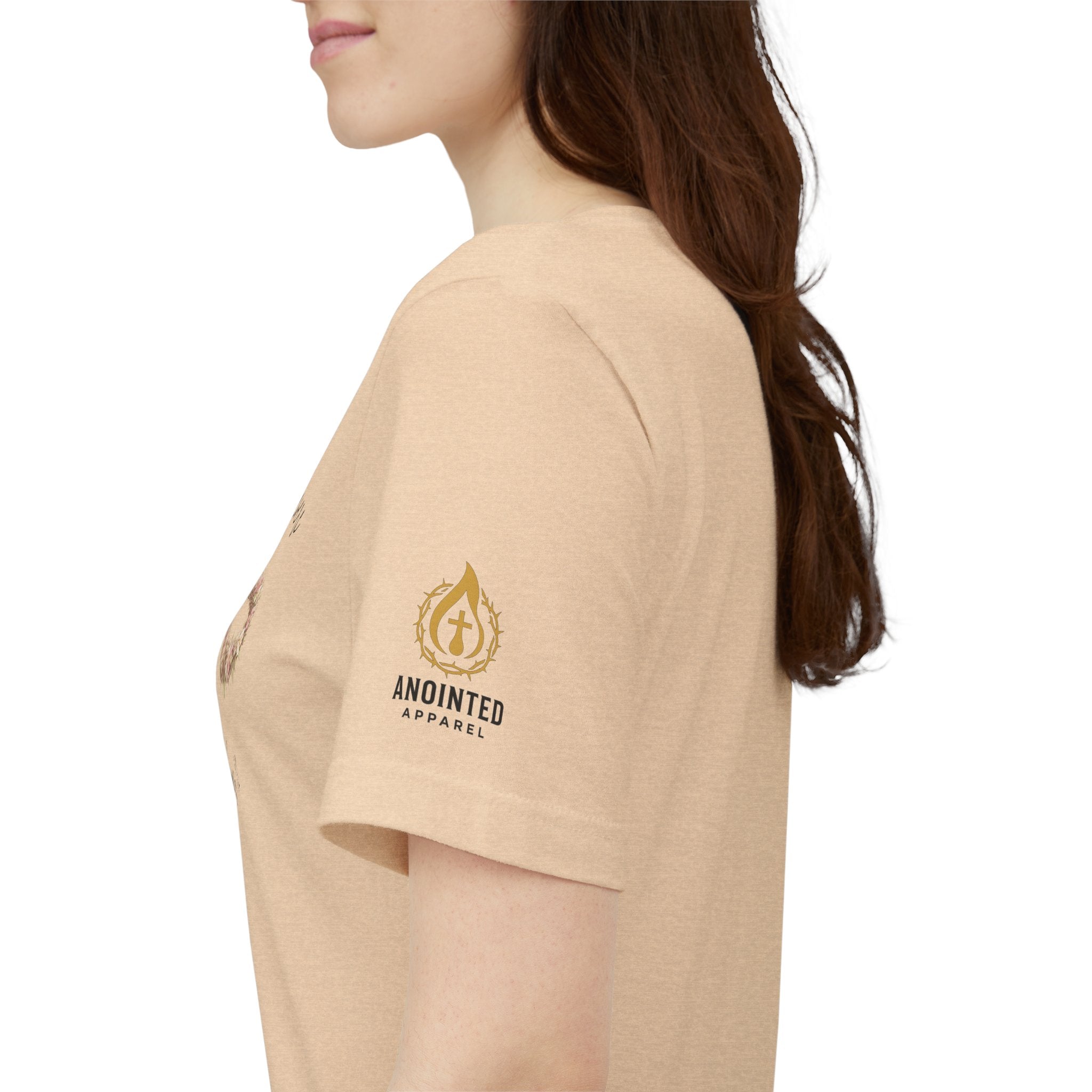 James 1:12 - "Crown of Life" (Ladies) (Design on Front/Logo on Sleeve)