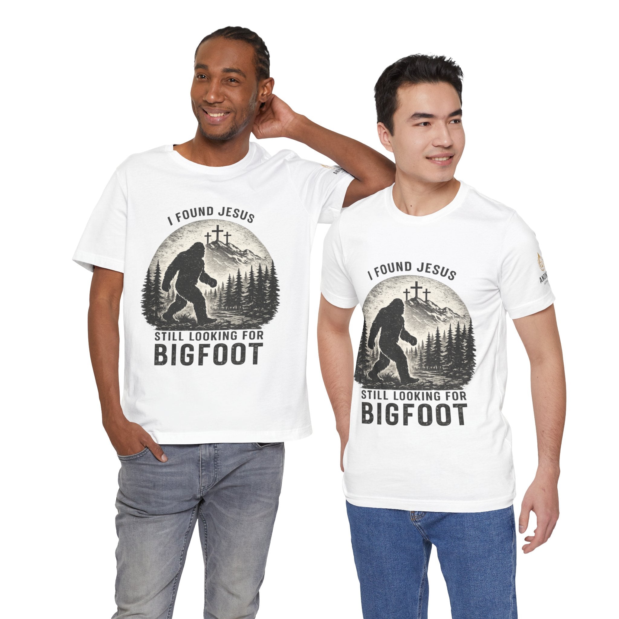 "Jesus and Bigfoot" (Design on Front/Logo on Sleeve)