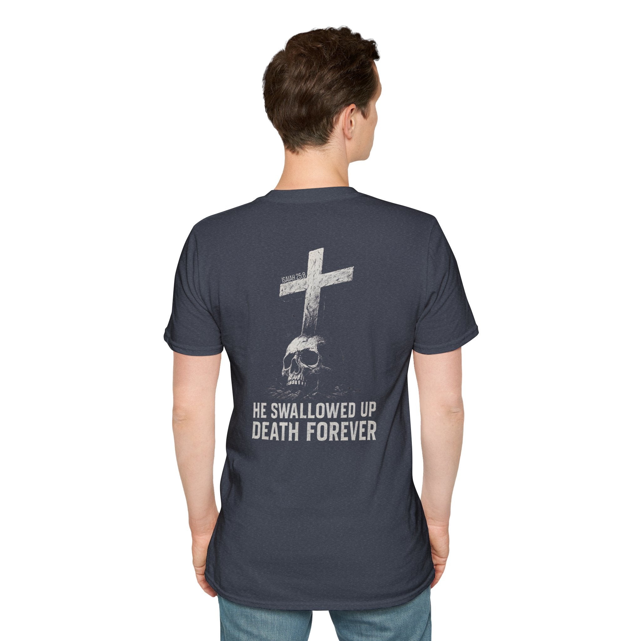 "Swallowed Death" (Light) (Design on Back/Logo on Front)