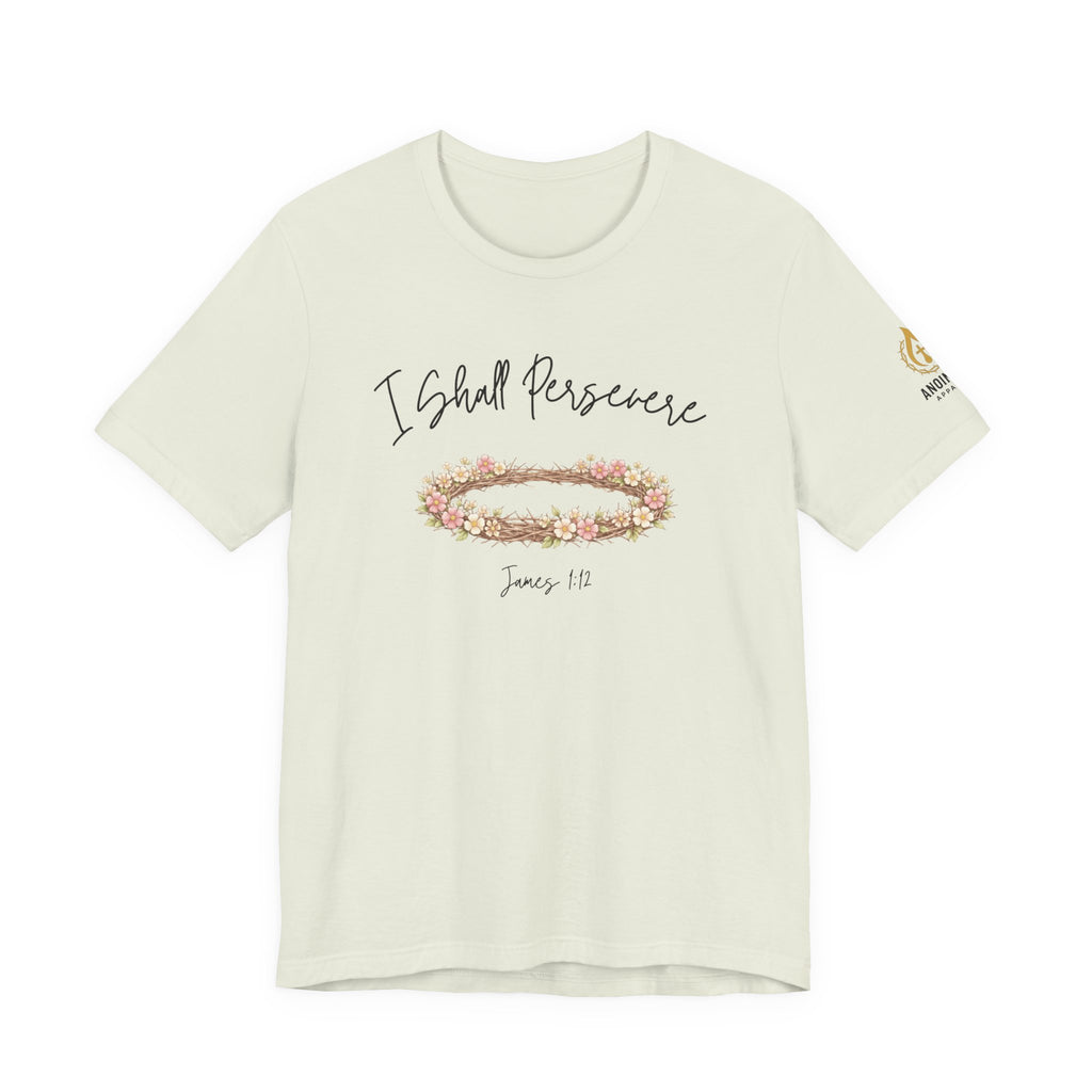 James 1:12 - "Crown of Life" (Ladies) (Design on Front/Logo on Sleeve)