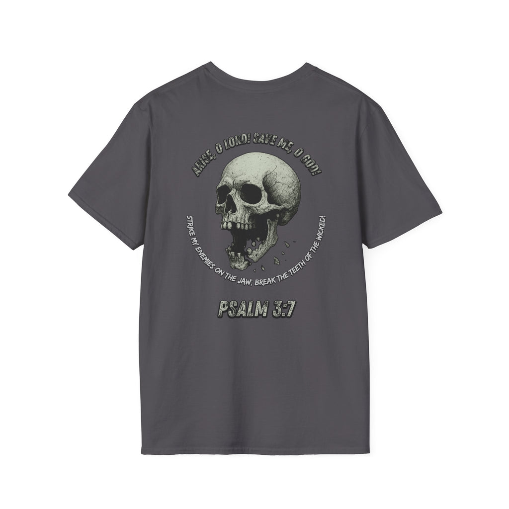 Psalm 3:7 - "Arise, O LORD!" (Monochrome) (Design on Back/Logo on Front)