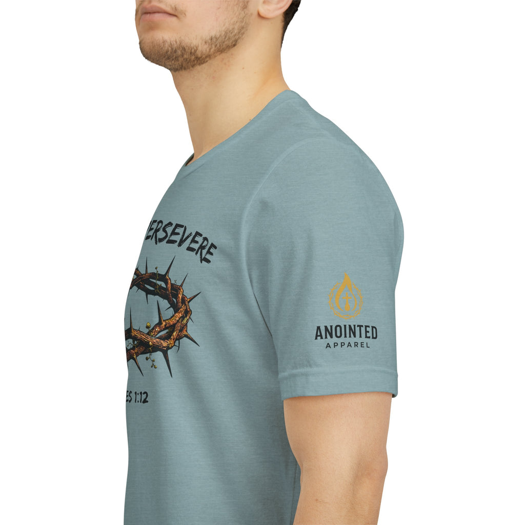 James 1:12 "Crown of Life" (Design on Front/Logo on Sleeve)