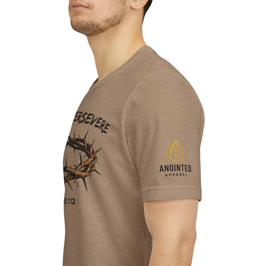 James 1:12 "Crown of Life" (Design on Front/Logo on Sleeve)