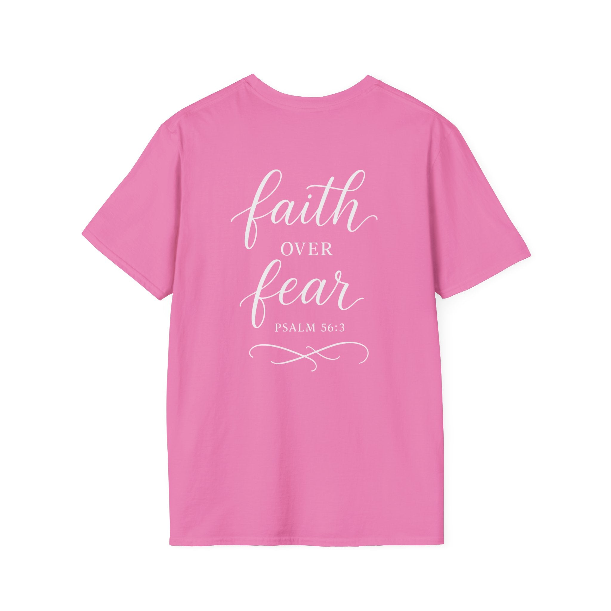 "Faith Over Fear" (Ladies) (Design on Back/Logo on Front)