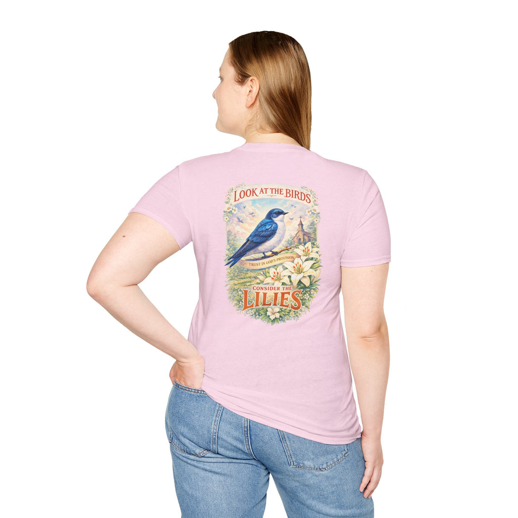 "Consider the Lilies" (Design on Back/Logo on Front)