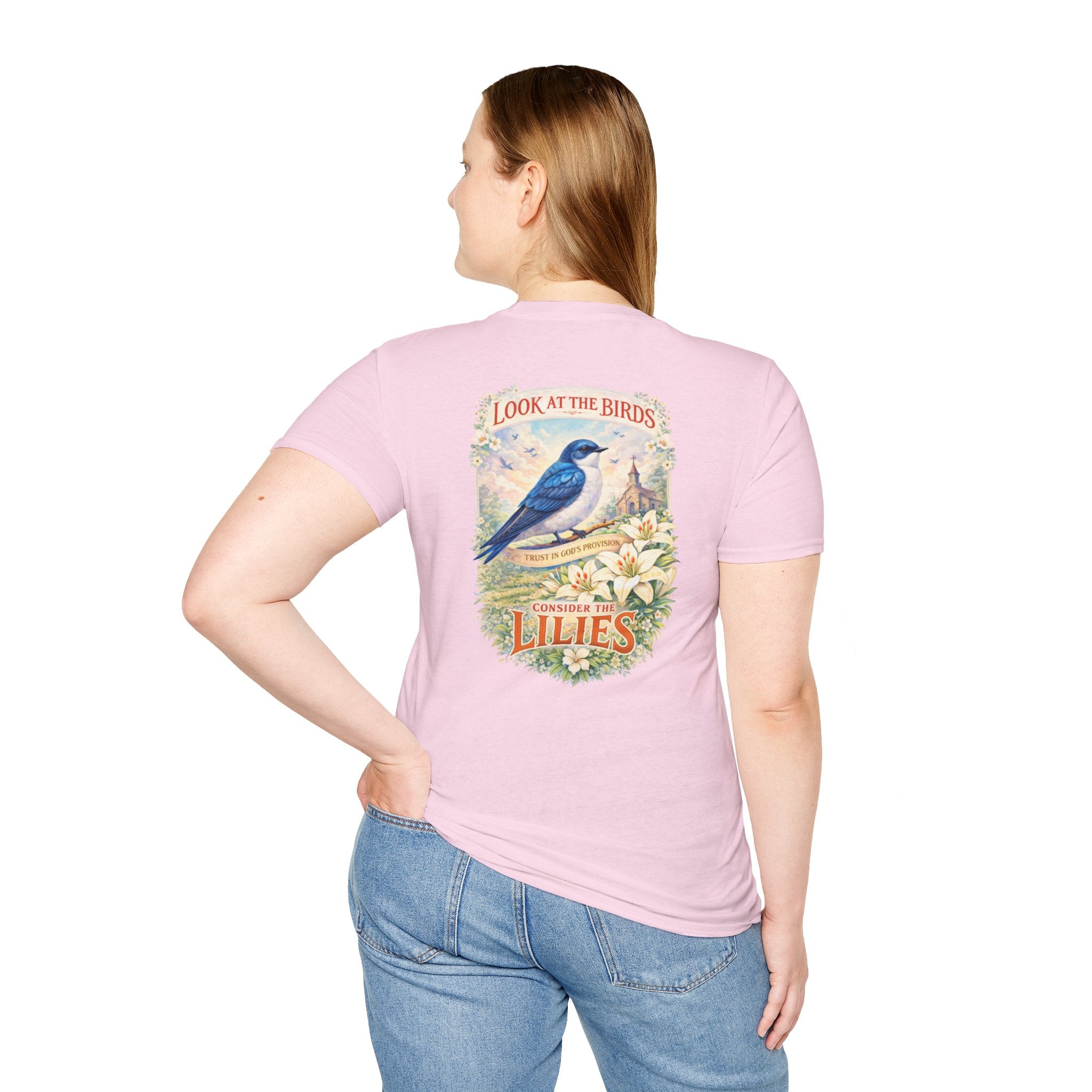 "Consider the Lilies" (Design on Back/Logo on Front)