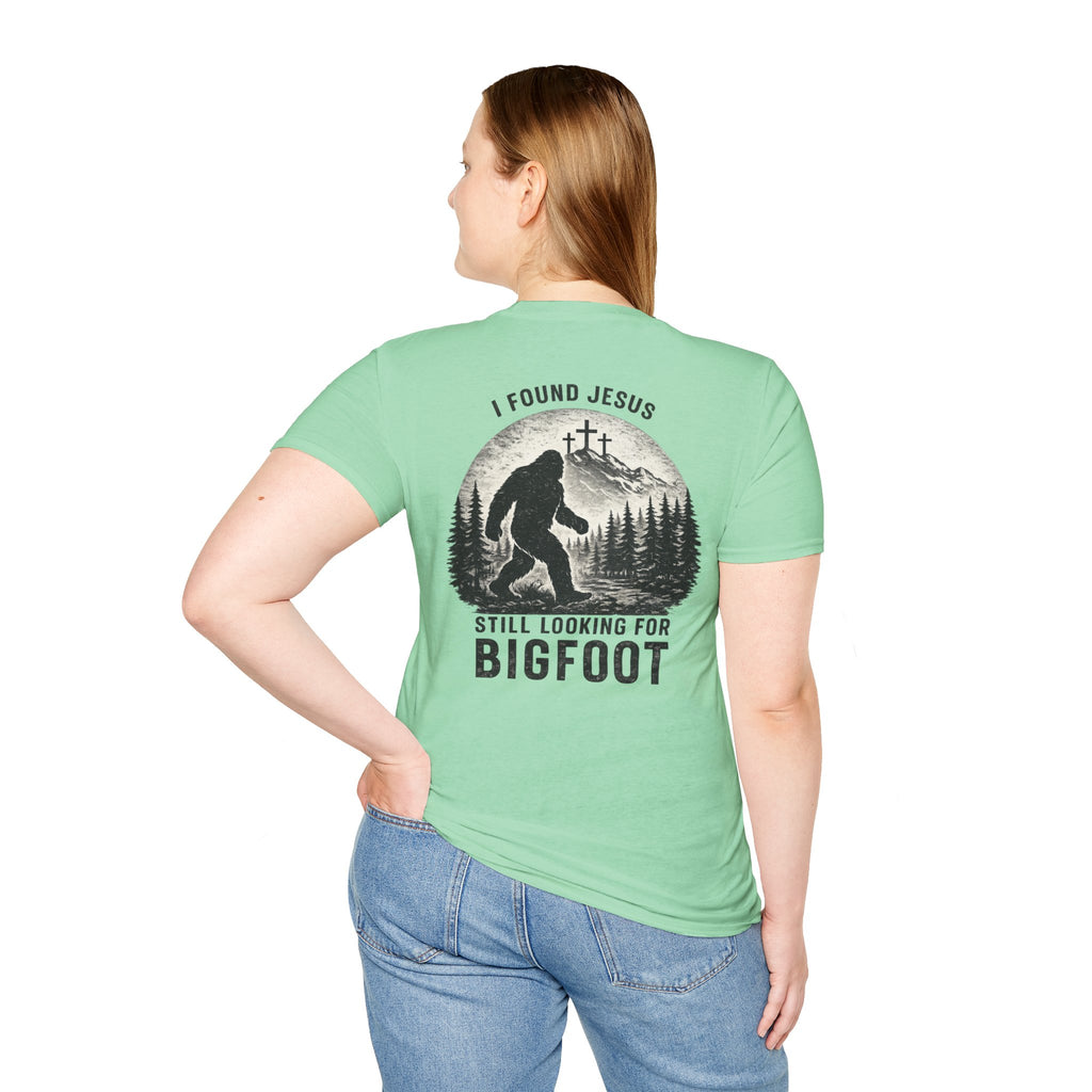 "Jesus and Bigfoot" (Design on Back/Logo on Front)