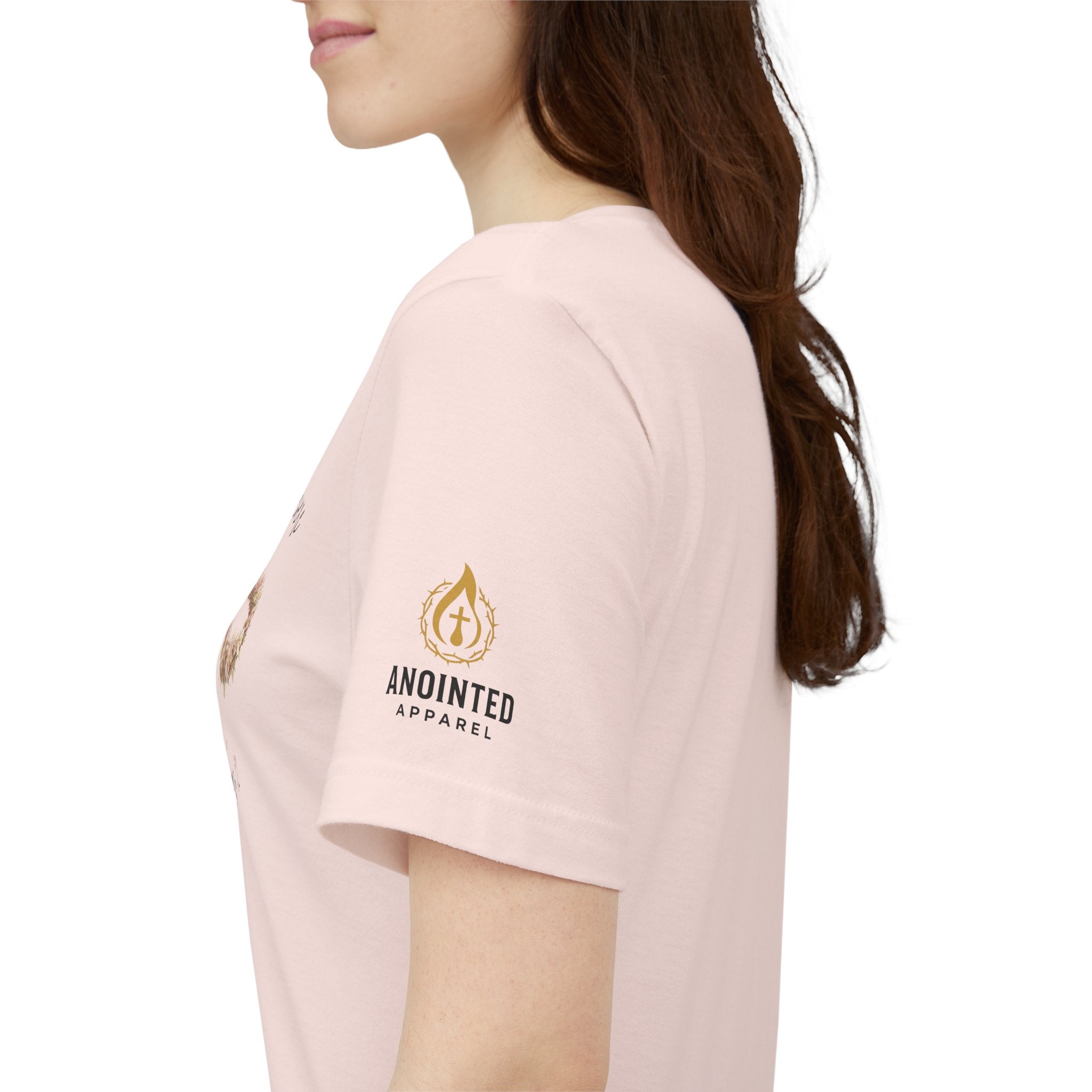 James 1:12 - "Crown of Life" (Ladies) (Design on Front/Logo on Sleeve)