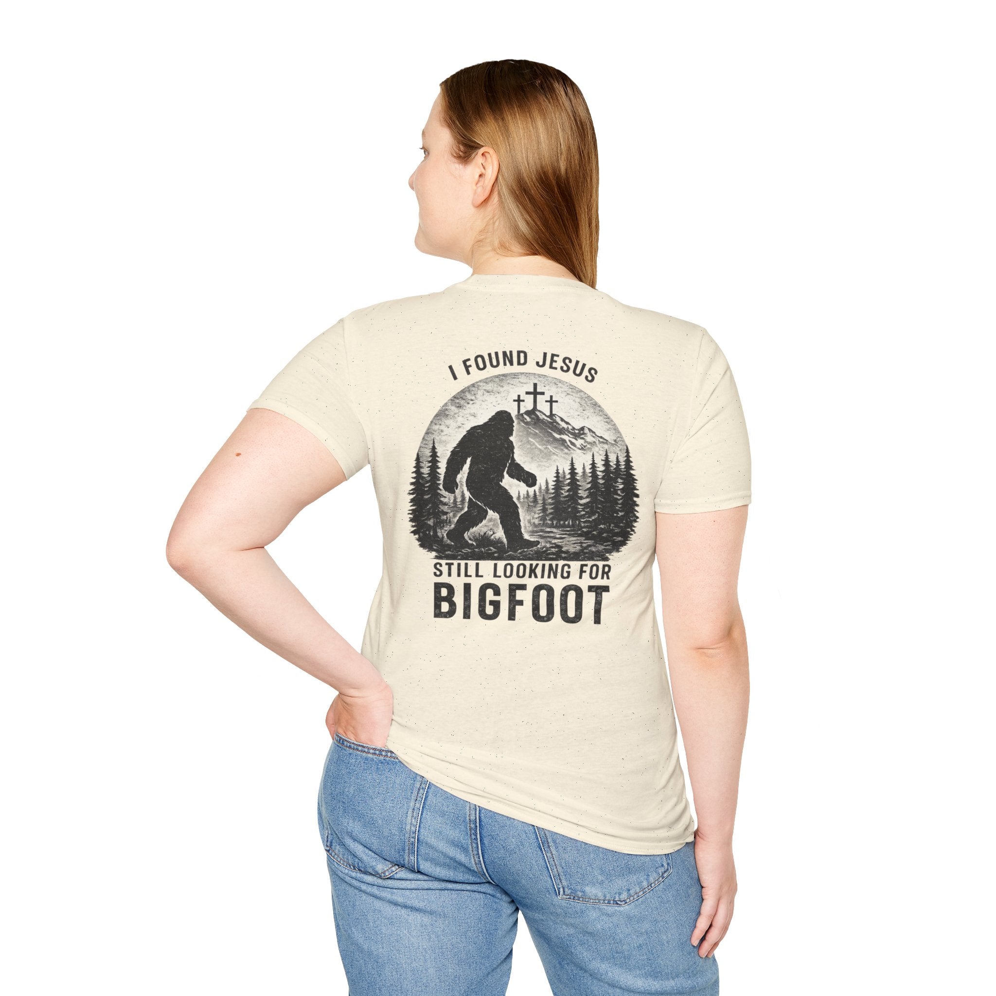 "Jesus and Bigfoot" (Design on Back/Logo on Front)
