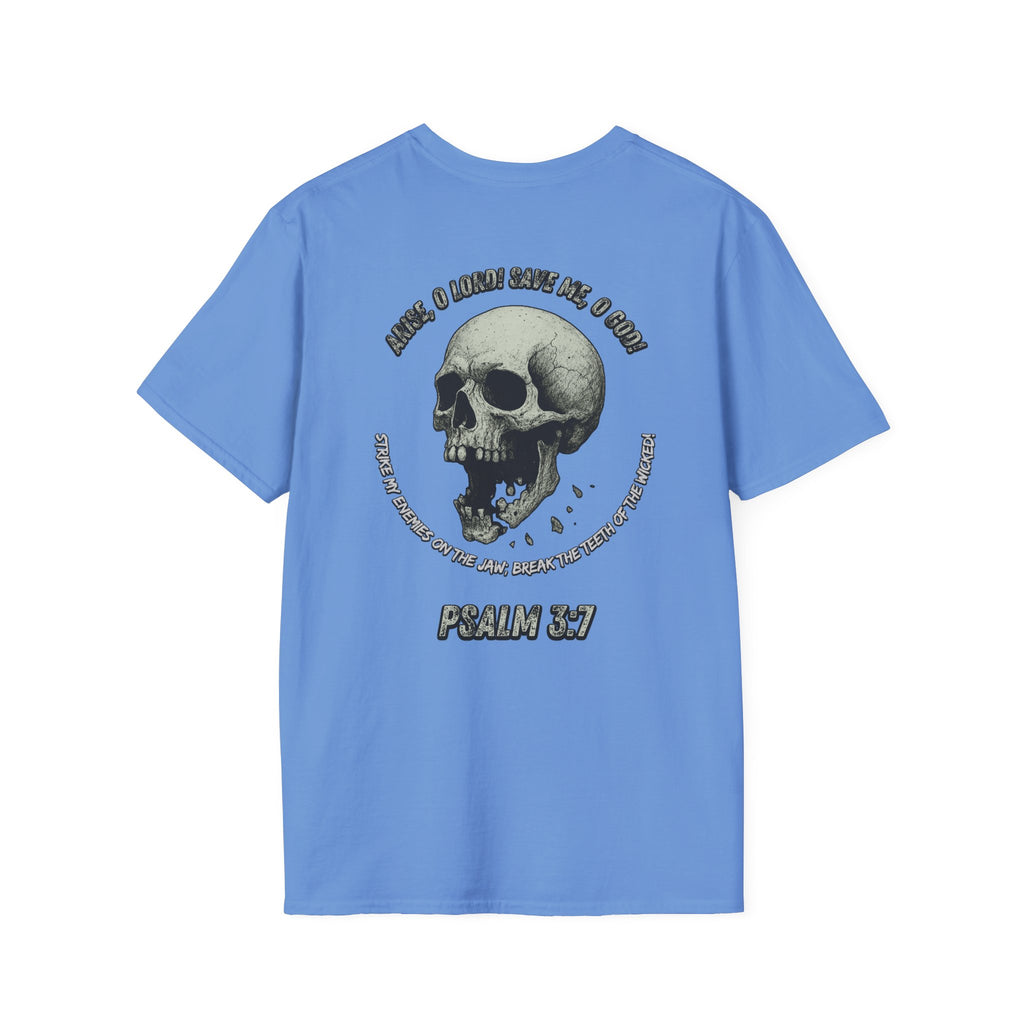 Psalm 3:7 - "Arise, O LORD!" (Monochrome) (Design on Back/Logo on Front)