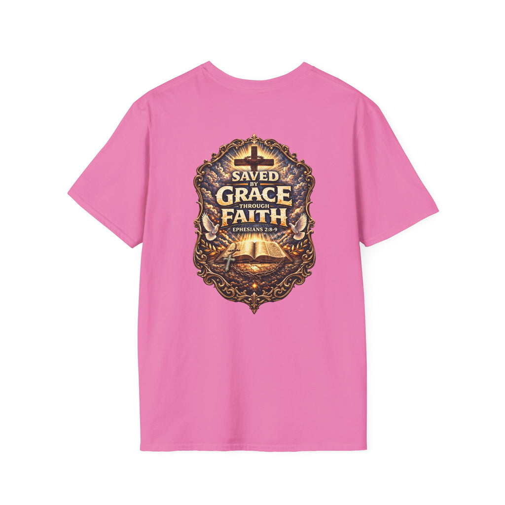 "Saved by Grace" (Alt Design) (Design on Back/Logo on Front)
