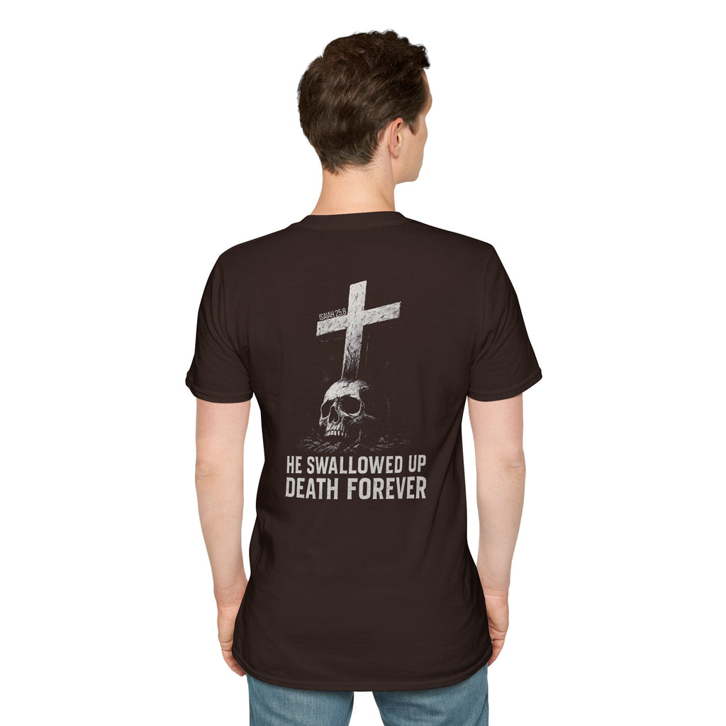"Swallowed Death" (Light) (Design on Back/Logo on Front)