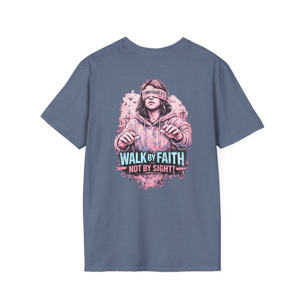 "Walk by Faith" (Ladies) (Design on Back/Logo on Front)