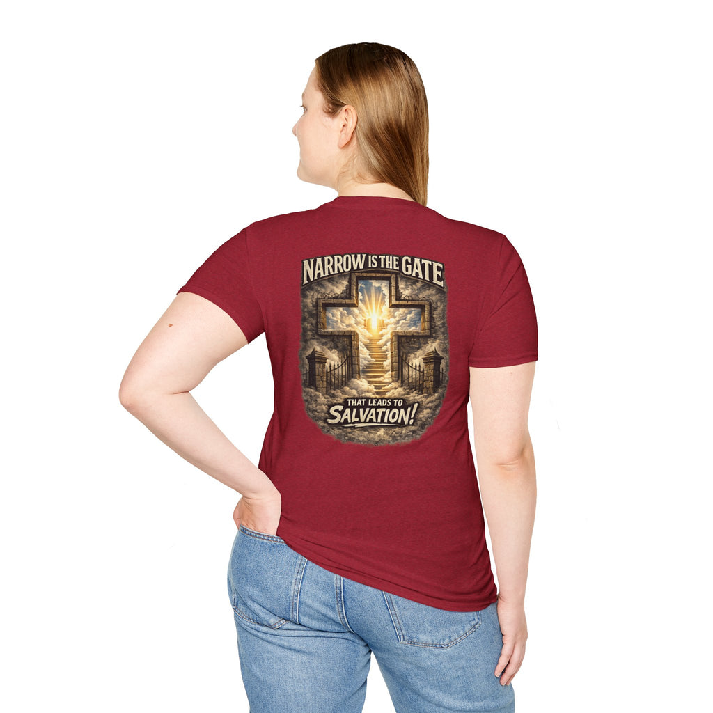 "The Narrow Gate" (Design on Back/Logo on Front)